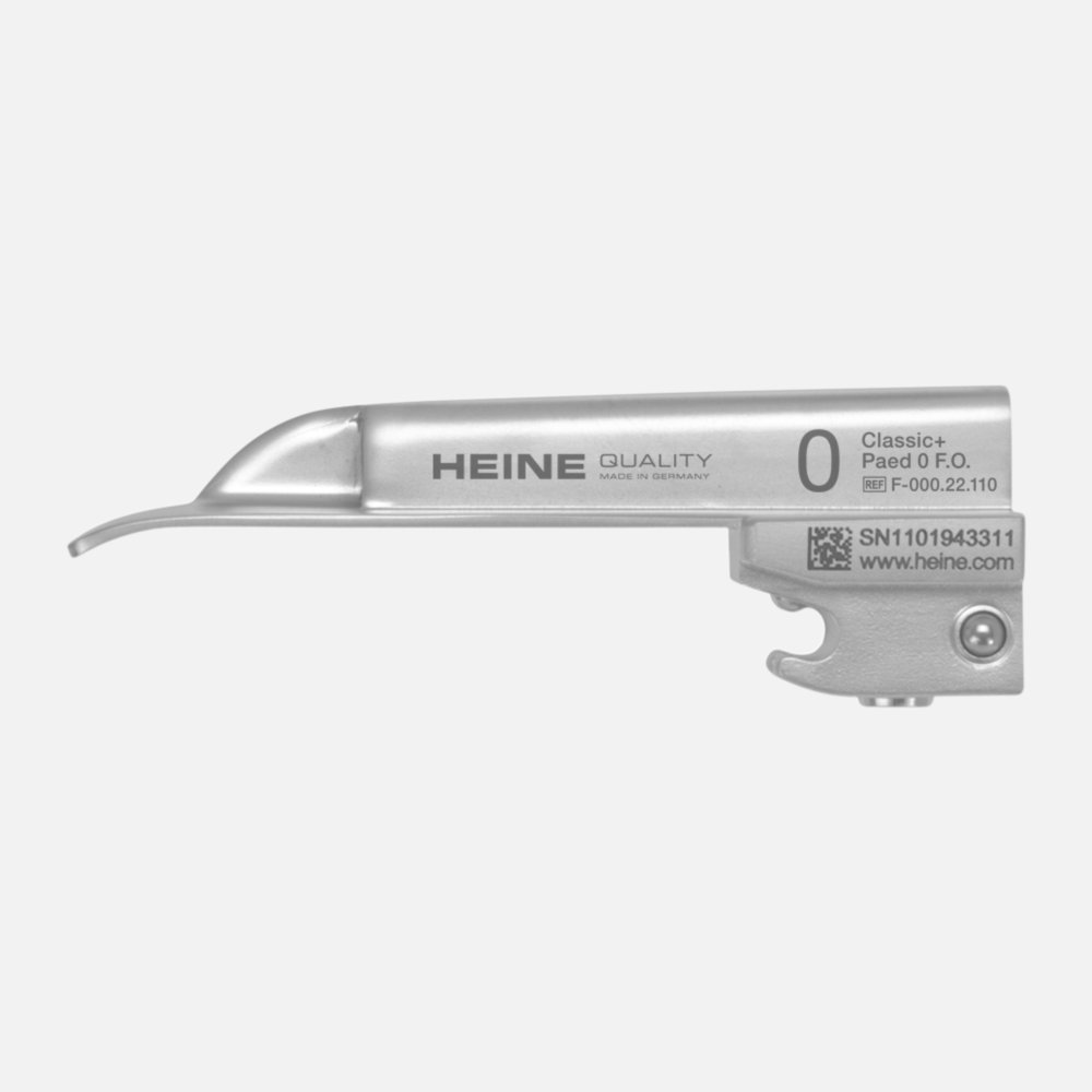 HEINE Classic+ Fiber Optic (F.O.) Laryngoscope Blade Paed 0