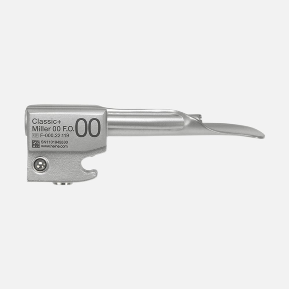 HEINE Classic+ Fiber Optic (F.O.) Laryngoscope Blade MILLER 00