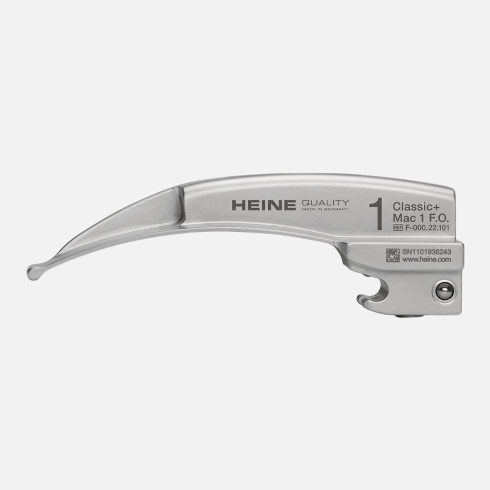 HEINE Classic+ Fiber Optic (F.O.) Laryngoscope Blade Macintosh 1