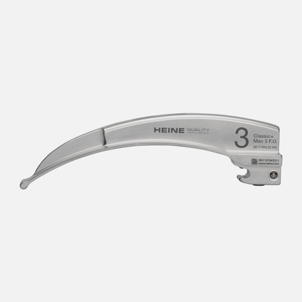 HEINE Classic+ Fiber Optic (F.O.) Laryngoscope Blade Macintosh 3