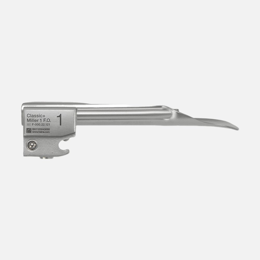 HEINE Classic+ **Fiber Optic (F.O.) Laryngoscope Blade** **MILLER 1**