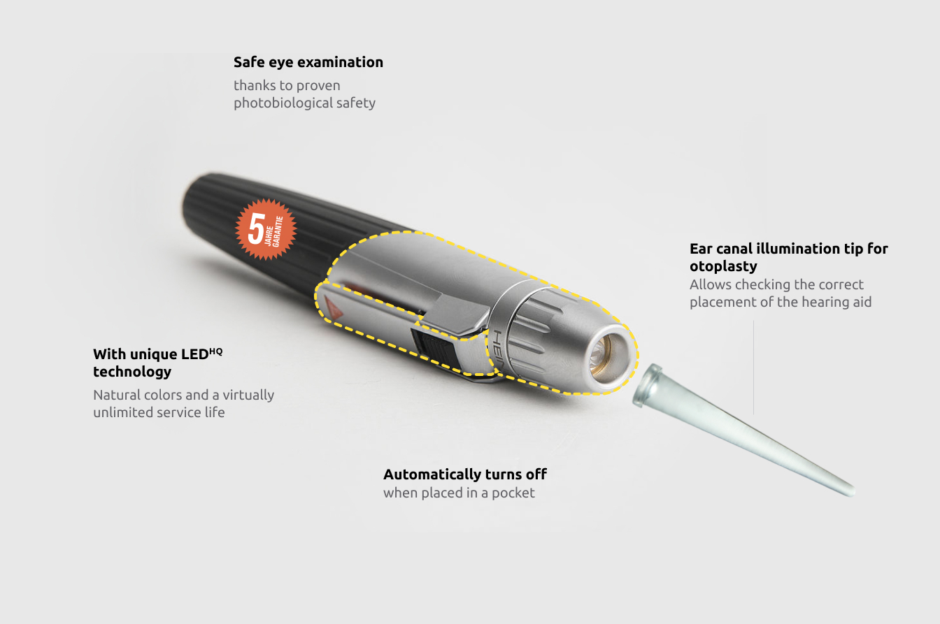 Portable ear illuminator HEINE mini-e