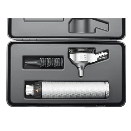 HEINE BETA 400 LED F.O. otoscope 3.5V, rechargeable handle BETA4 USB, case