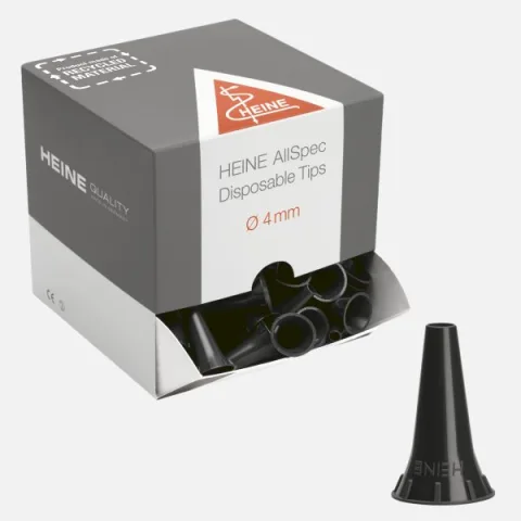 HEINE AllSpec disposable ear specula Ø 4 mm for otoscopes. Package of 250 pcs.