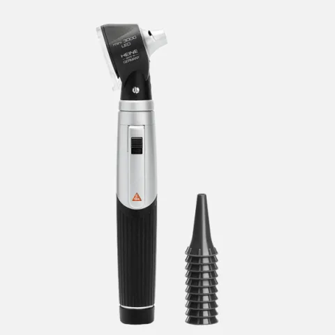 Mini 3000 LED otoscope head 2.5V, mini 3000 battery handle, disposable specula