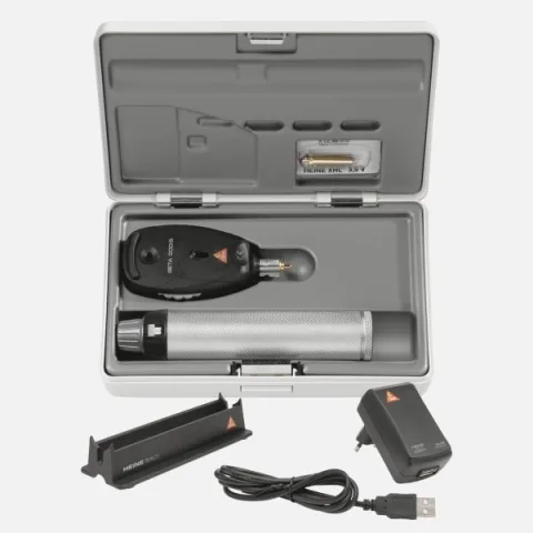HEINE BETA 200S direct ophthalmoscope 3.5 V, rechargeable handle BETA4 USB, case