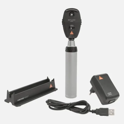 HEINE BETA 200 Direct Ophthalmoscope LED 3.5 V with BETA 4 USB Rechargeable Handle