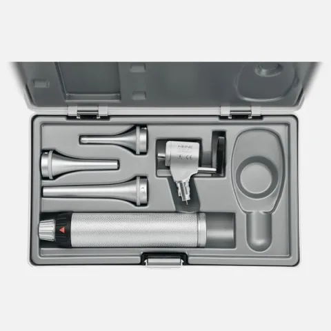 HEINE G100 LED slit illumination head 2.5V, BETA battery handle, specula, case.