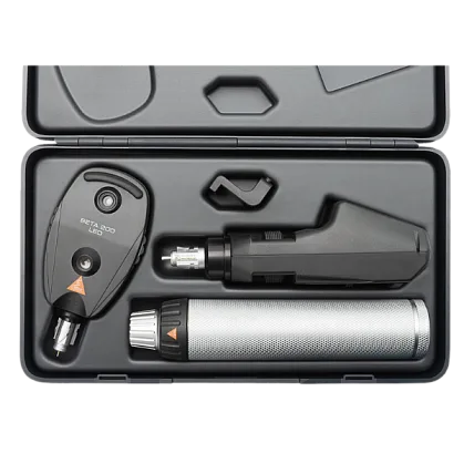 HEINE BETA 200 Direct Ophthalmoscope LED 3.5 V with BETA 200 Retinoscope LED 3.5 V, BETA 4 USB Rechargeable Handle and Hard Case