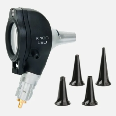 HEINE K 180 LED F.O. otoscope head 3.5V, reusable ear specula