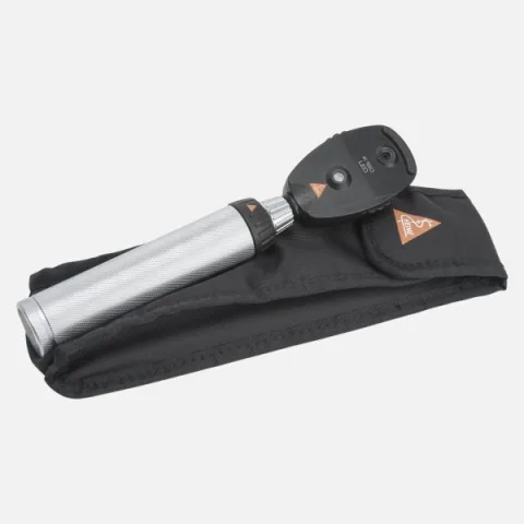 HEINE K 180 Direct Ophthalmoscope LED 2.5 V with Aperture Wheel 2, BETA Battery Handle and Soft Case