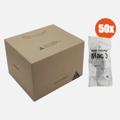 HEINE visionPRO Mac 3 disposable blades, box of 50 pcs.