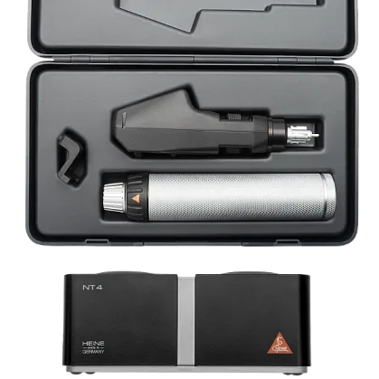 Retinoscope HEINE BETA 200 LED 3.5V, rechargeable handle BETA4 NT, desktop charger NT4, case
