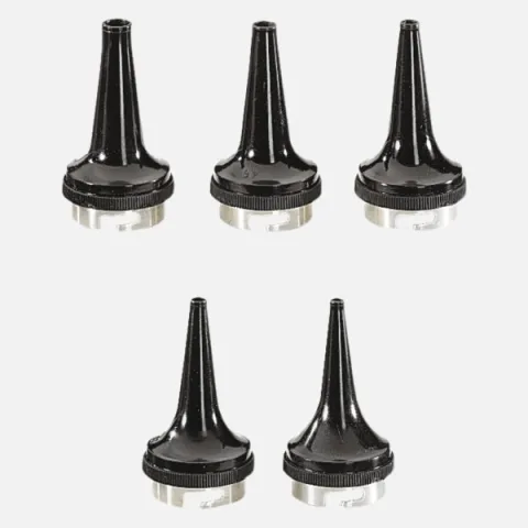 Short closed specula HEINE SANALON S for G100 / G100 LED slit illumination head and BETA 100 VET otoscope. 1 set = 5 pcs., one of each size