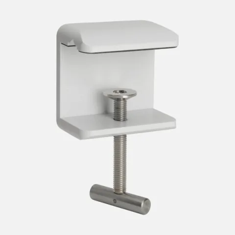 Clamp for desktop mounting of HEINE EL3 LED examination lamp to tabletop
