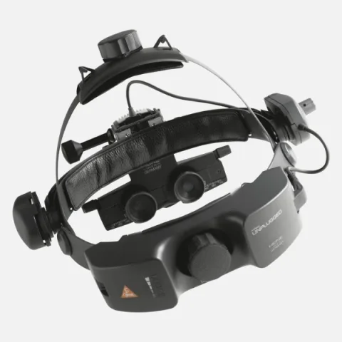 HEINE Omega 500-LED Indirect Ophthalmoscope with Headband, mPack UNPLUGGED Charging Block with Li-Polymer (LiPOL) Battery and Power Adapter. Kit 5.