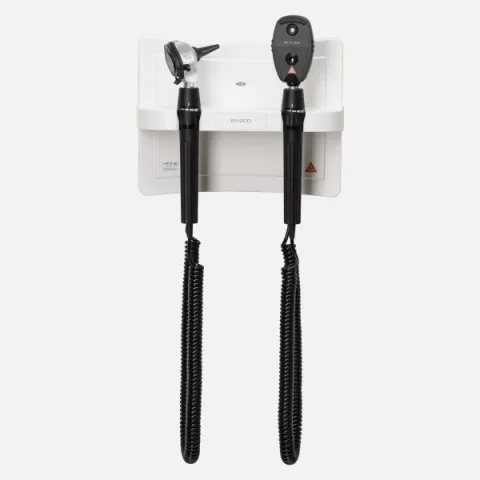 HEINE EN 200 diagnostic center, BETA 400 F.O. otoscope 3.5 V, BETA 200 direct ophthalmoscope 3.5 V, specula