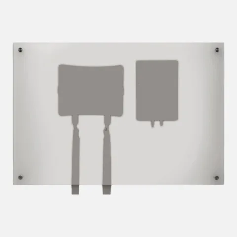 Mounting panel for HEINE EN 200 diagnostic center with specula dispenser
