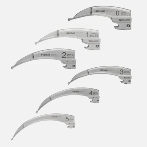 HEINE Classic+ Macintosh fiber-optic (F.O.) blades