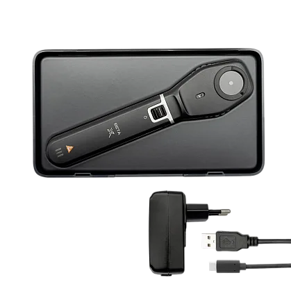 HEINE BETA X ophthalmoscope, mains adapter E4-USBC, case