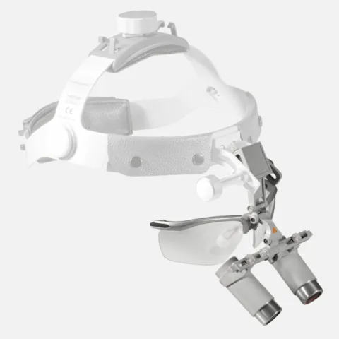 HEINE HRP 3.5x/4x/6x binocular loupe with i-View mount and S-GUARD protection for Professional L helmet