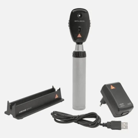 HEINE BETA 200S direct ophthalmoscope 3.5 V, rechargeable handle BETA4 USB