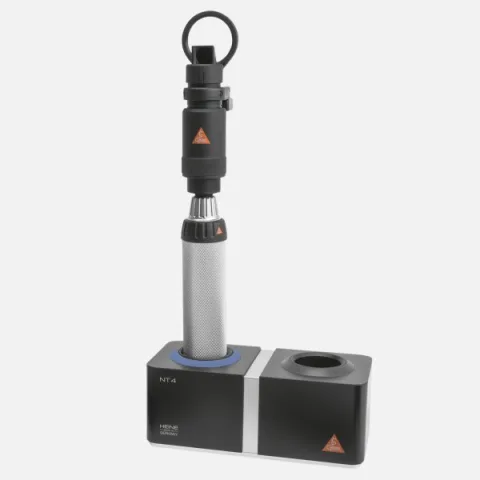 Handheld indirect ophthalmoscope HEINE MONOCULAR 3.5V, rechargeable handle BETA4 NT, desktop charger NT4