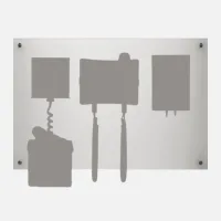 Mounting panel for HEINE EN 200 diagnostic center with GAMMA XXL LF-WB sphygmomanometer, cuff basket and specula dispenser