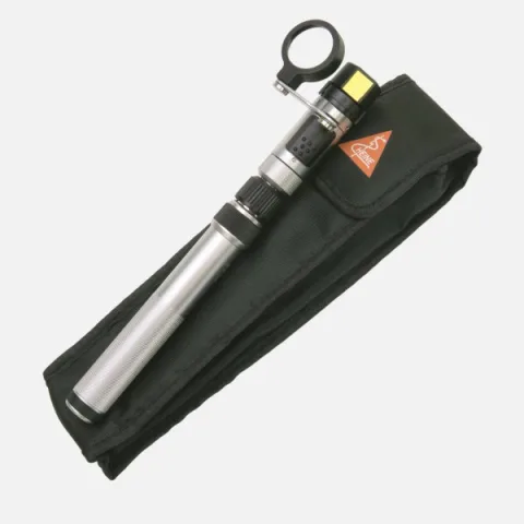Portable slit lamp HEINE HSL150 2.5V, BETA SLIM battery handle, soft case.