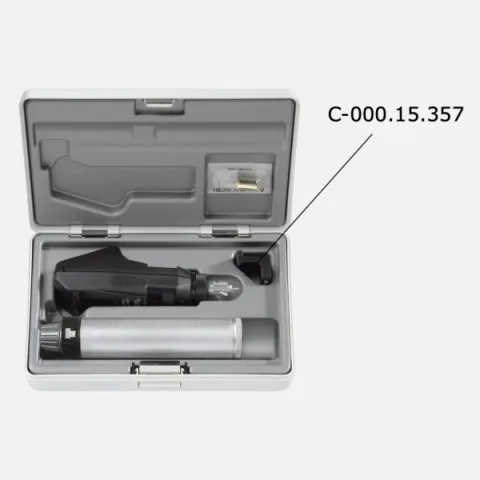 Removable brow rest for HEINE BETA 200 retinoscope