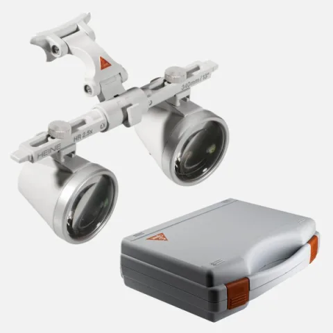 HEINE HR 2.5x binocular loupe with i-View mount for S-FRAME frame