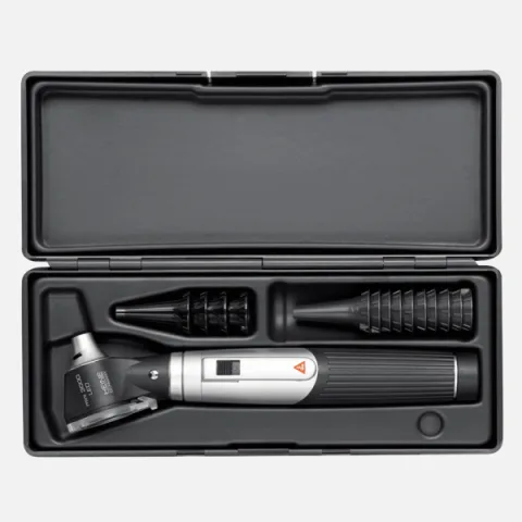 Mini 3000 LED otoscope head 2.5V, mini 3000 battery handle, disposable and reusable specula, case
