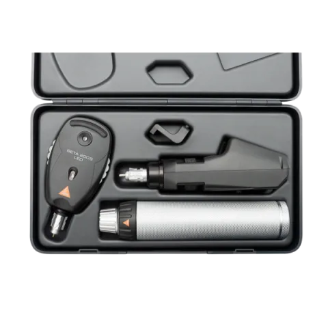 HEINE BETA 200S Direct Ophthalmoscope LED 2.5 V with BETA 200 Retinoscope LED 2.5 V, BETA Battery Handle and Hard Case