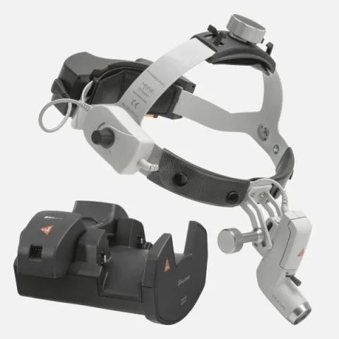 HEINE ML4 LED headlight, wall charger EN 50 UNPLUGGED, 2 mPack UNPLUGGED charging units