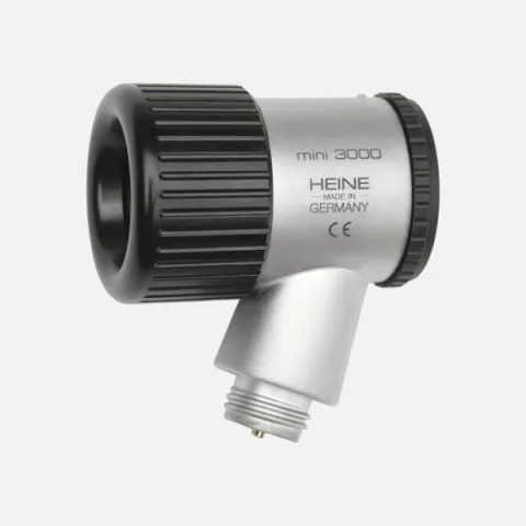 HEINE mini 3000 XHL 2.5V dermatoscope head with contact plate with scale.