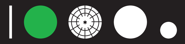 Slit, Red-free filter, Fixation star with scale, Large circle, Small circle