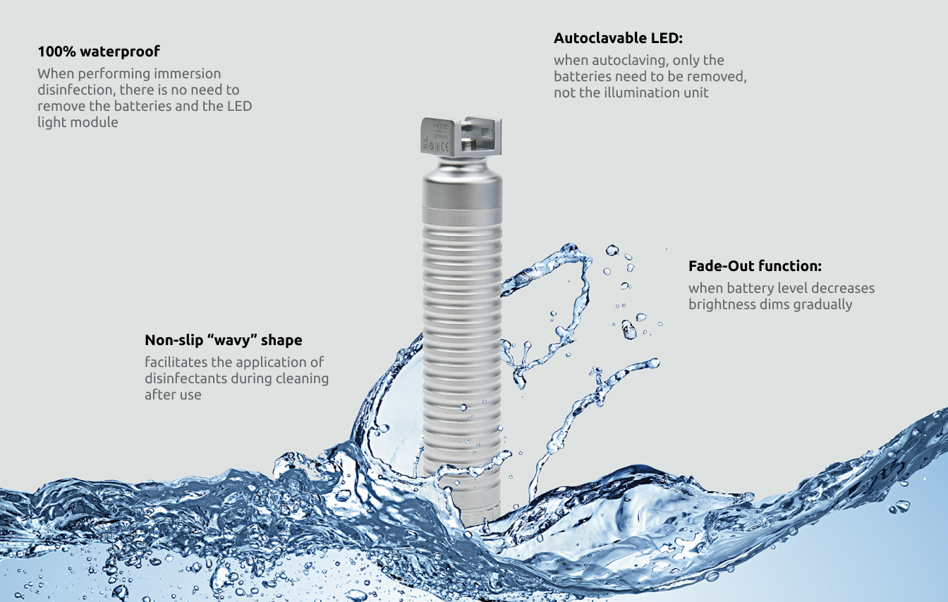 HEINE EasyClean LED battery laryngoscope handle