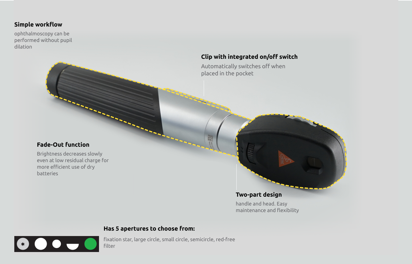 Otoscope mini 3000 LED F.O.