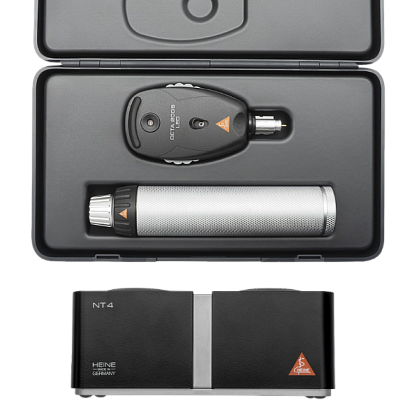 HEINE BETA 200S Direct Ophthalmoscope LED 3.5 V with BETA 4 NT Rechargeable Handle, NT 4 Desktop Charger and Hard Case