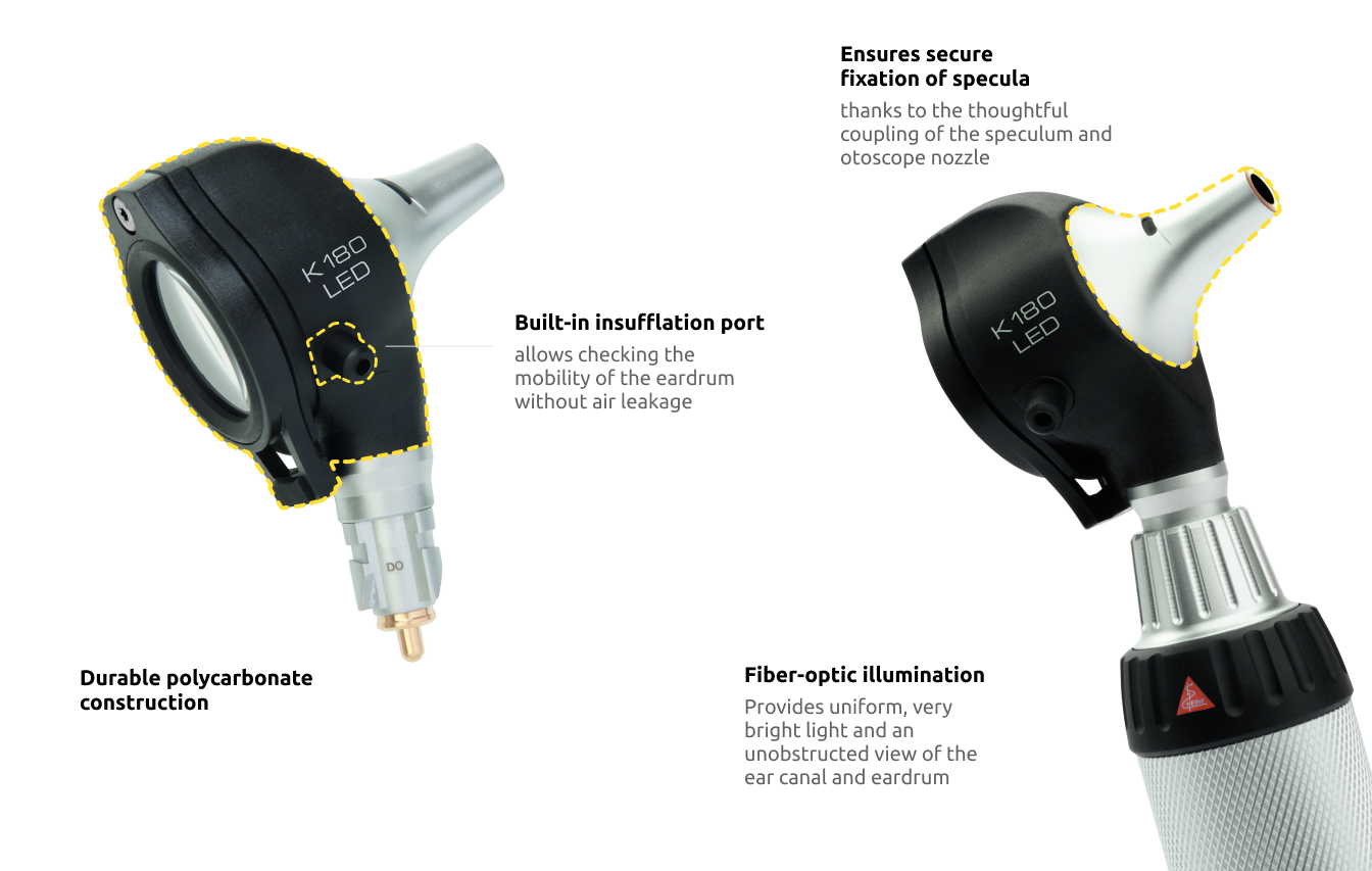 Otoscope K180 LED F.O.