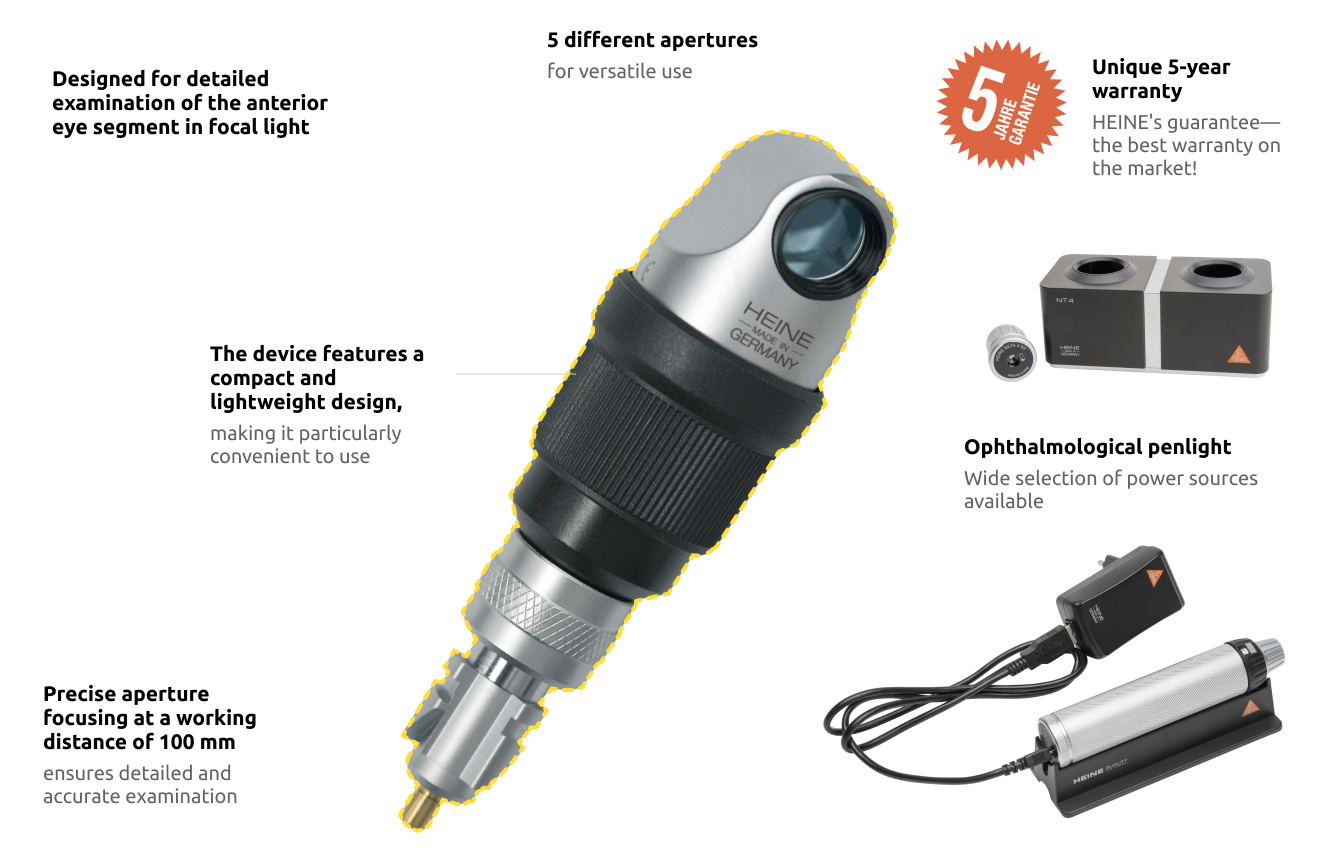 HEINE ophthalmological examination lamp