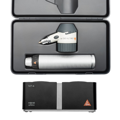 HEINE DELTA 20 T dermatoscope, rechargeable handle BETA4 NT, NT4 desktop charger, case