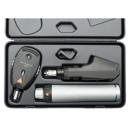 HEINE BETA 200S Direct Ophthalmoscope LED 3.5 V with BETA 200 Retinoscope LED 3.5 V, BETA 4 USB Rechargeable Handle and Hard Case