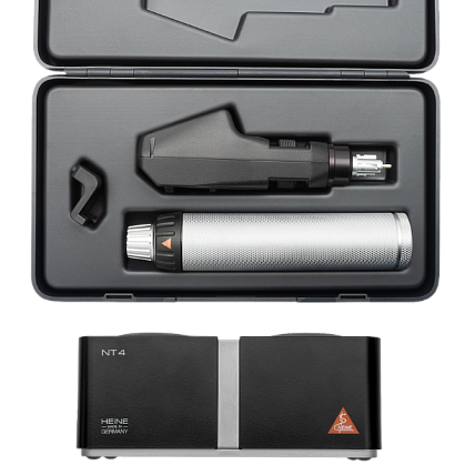 Retinoscope HEINE BETA 200 LED 3.5V, rechargeable handle BETA4 NT, desktop charger NT4, case