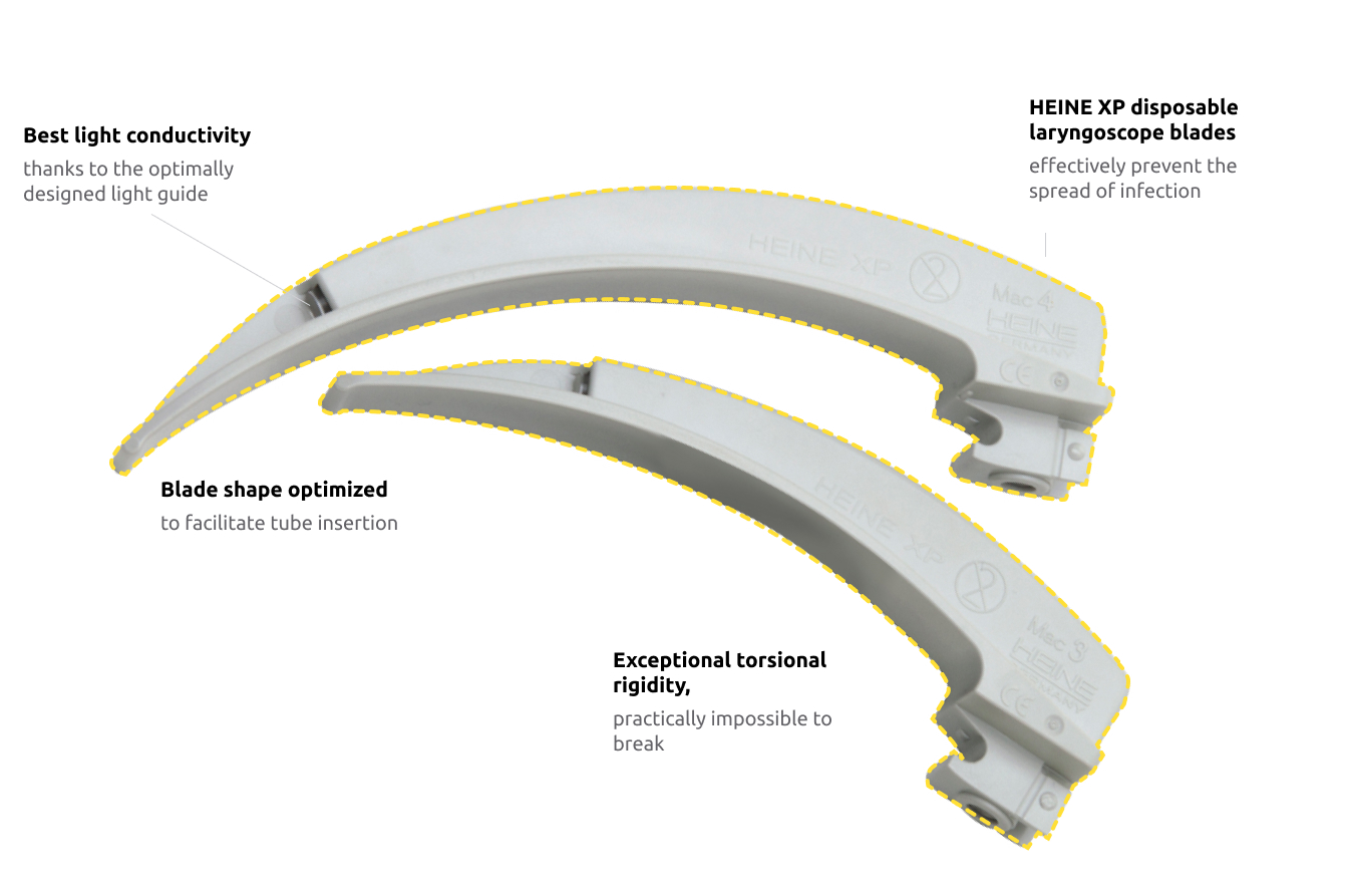HEINE XP Macintosh disposable laryngoscope blades