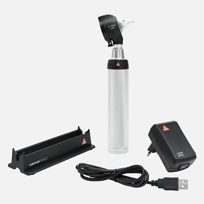 HEINE K 180 LED F.O. otoscope 3.5V, rechargeable handle BETA4 USB