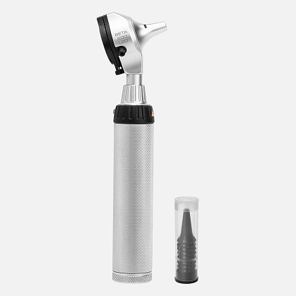 HEINE BETA 200 LED F.O. otoscope head 2.5V, BETA battery handle, specula