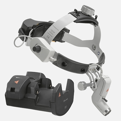 HEINE ML4 LED headlight, wall charger EN 50 UNPLUGGED, 2 mPack UNPLUGGED charging units