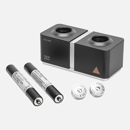 Set: HEINE mini NT desktop charger, 2 NiMH 2Z batteries, 2 lower modules for mini 3000 handles