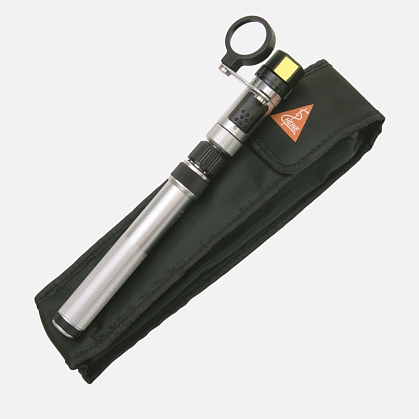 Portable slit lamp HEINE HSL150 2.5V, BETA SLIM battery handle, soft case.